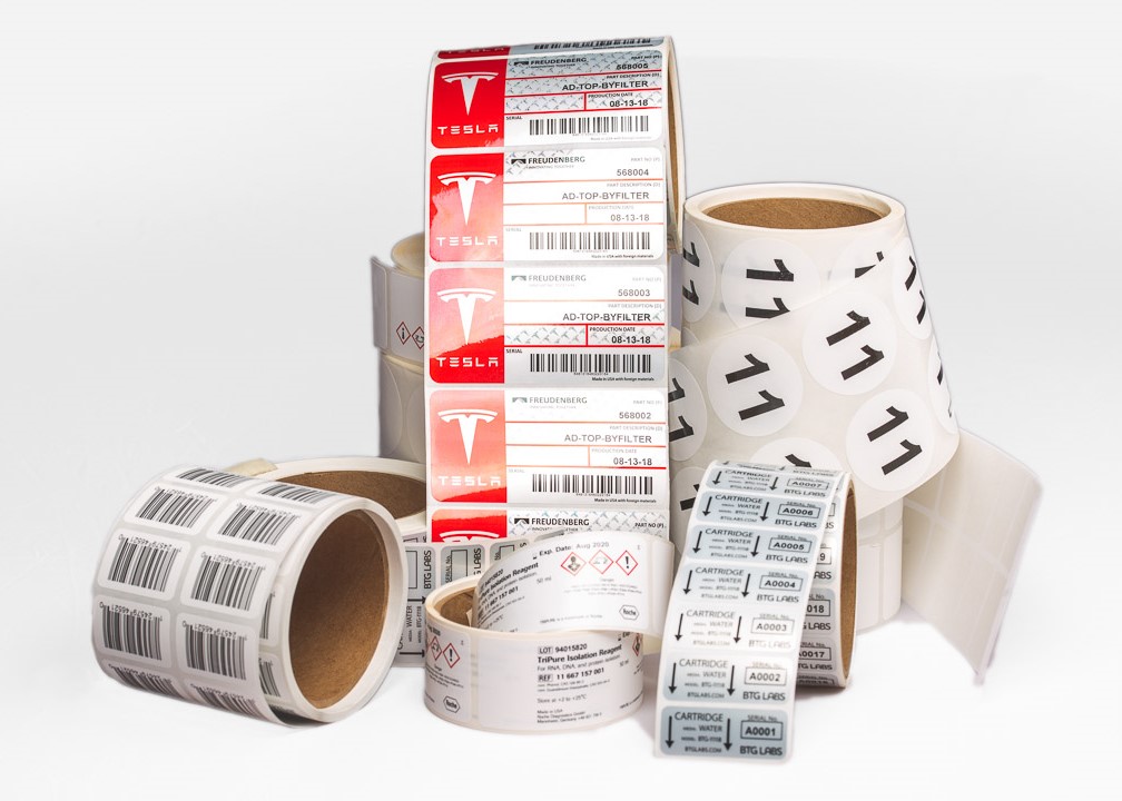 Thermal and direct transfer label spools.