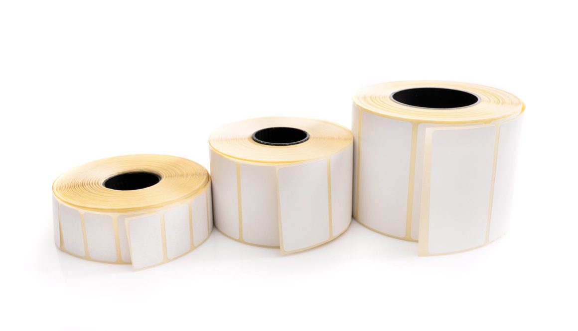 Roll with barcode stickers