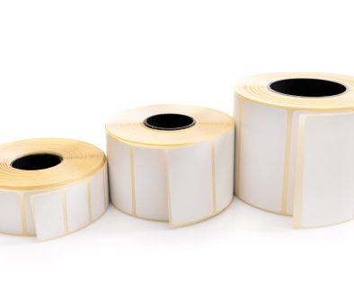 Roll with barcode stickers